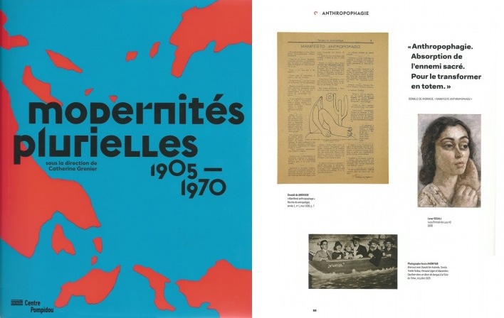 Páginas do catálogo da exposição Modernités Plurielles 1905-1970, Centre Pompidou, MNAM-CCI, Paris, de outubro de 2013 a fevereiro de 2015 [© Centre Pompidou, MNAM-CCI]