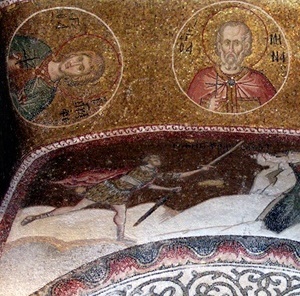 Decoração em mosaico da Igreja de São Salvador em Chora,  Istambul [passar mouse sobre 