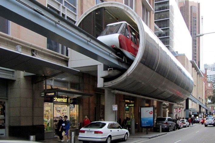 Estação de monorail<br />Foto Gabriela Celani 
