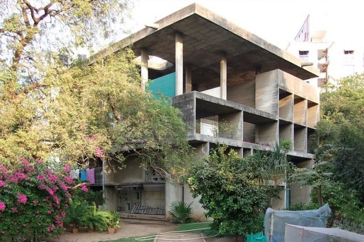 Villa Shodhan, Ahmedabad Gujarat Índia, 1951-56. Arquiteto Le Corbusier<br />Foto divulgação  [© FLC/ADAGP]