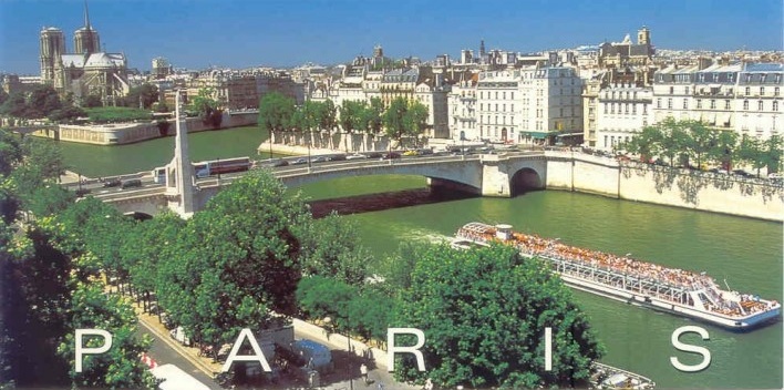 Cartão postal de Paris, França