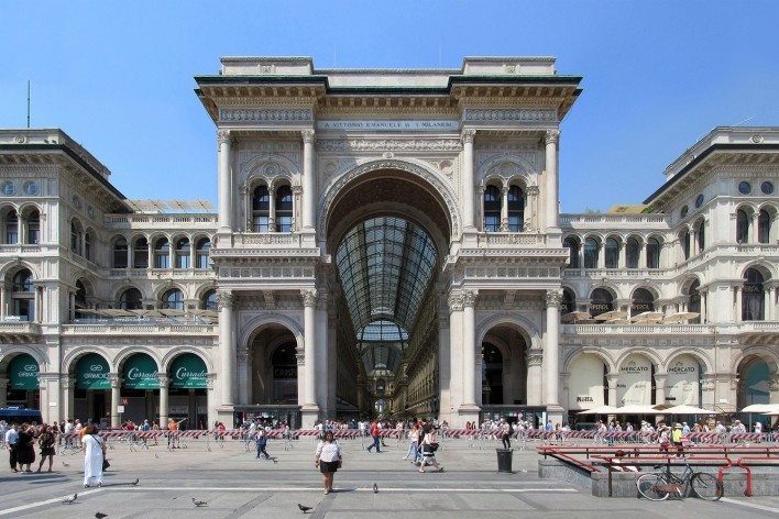 Galeria Vittorio Emanuele, Milão, arquiteto Giuseppe Mengoni<br />Foto Victor Hugo Mori 