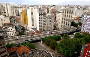 Praça Marechal Deodoro. Vista sudoeste à nordeste<br />Imagem do autor do projeto 