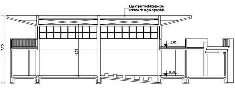 Memorial da Ponte, Porto Alegre. Corte transversal<br />Imagem do autor do projeto 