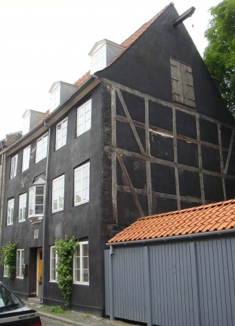 Construção em técnica enxaimel, datada de 1765, Copenhague, Dinamarca<br />Foto Cristina Meneguello 