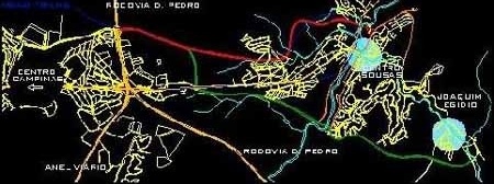 Mapa da região<br />Imagem dos autores do projeto 