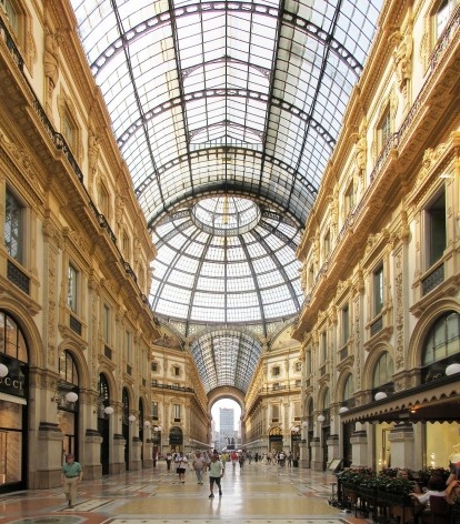 Galeria Vittorio Emanuele, Milão, arquiteto Giuseppe Mengoni<br />Foto Victor Hugo Mori 