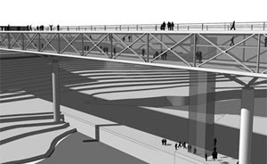 Prédio-ponte<br />Imagens dos autores do projeto 