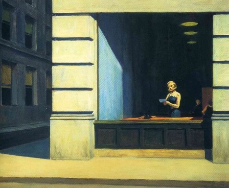 Edward Hopper, Escritório em Nova York, 1962Imagem divulgação