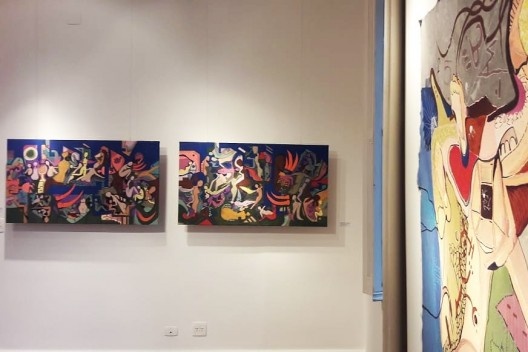 Exposição “Harpias XXI”, instalações de Fanny Feigenson, quadros de Maria Augusta Justi Pisani<br />Foto divulgação 