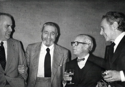 Félix Candela, Josep Lluís Sert y Antonio Bonet. Santiago de Compostela (1975) [Archivo de Miguel Ángel Baldellou]