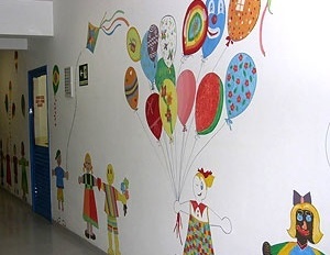 Projeto “Pintando as Paredes do Mundo” da artista plástica Vera Ferro no Centro Infantil Boldrini [foto disponibilizada pela artista Vera Ferro]