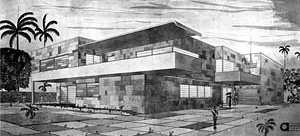 Figura 32 – Projeto de uma Residência na Lagoa, Rio de Janeiro. Arquiteto Alexandre Altberg, 1934 [Fonte: BARDI, Pietro Maria. Op. cit.]