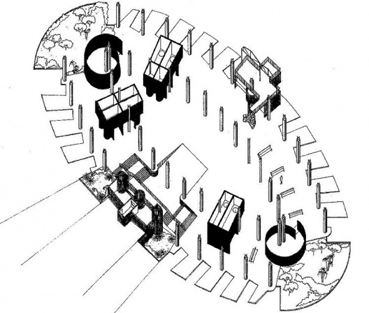 Fig.12 - Terminal de Transporte Urbano, 1984 - Isométrica descoberta