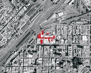 Foto aérea da área do projeto - implantação