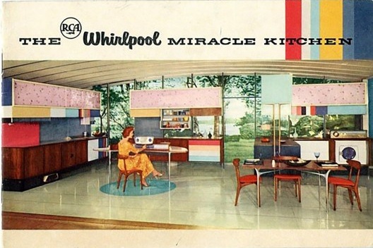 Propaganda da <i>The RCA Whirlpool Miracle Kitchen</i>, da empresa norte-americana Whirlpool<br />Imagem divulgação  [Whirlpool Corporation]