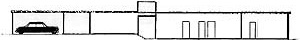Corte longitudinal esquemático. Residência número “2”, Eduardo Corona. Acrópole nº 210, 1956