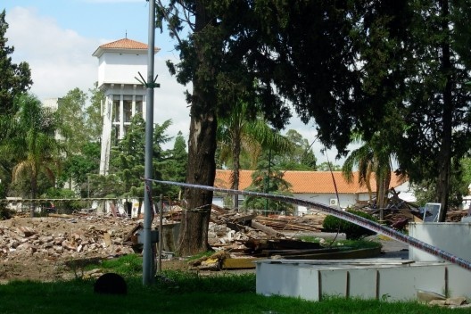 Demolición de la Casa de las Tejas<br />Foto Martín Fusco 