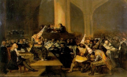 O tribunal de inquisição. Franscisco de Goya y Lucientes, 1816.Academia Real de San Fernando, Madri