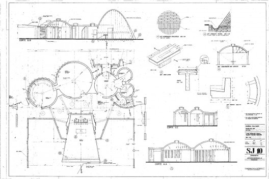 Residência dos Padres Claretianos, desenhos do projeto executivo, Batatais SP Brasil, 1984. Arquitetos Affonso Risi e José Mario Nogueira<br />Imagem divulgação  [Acervo FAU USP]