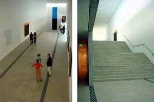 A galeria de exposições configura um grande espaço que conduz a duas galerias sobrepostas entre o subsolo e o andar térreo<br />Fotos de Zeuler Lima 