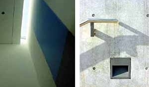 A técnica e os detalhes construtivos e o uso da luz natural que são características comuns dos projetos de Ando<br />Fotos de Zeuler Lima 