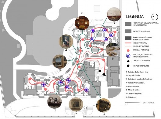Mapa síntese digital elaborado a partir da aplicação no museu Fundação Ema Klabin<br />Base cedida por CANSADO, 2021 e adaptada por Victor Hugo Silva 