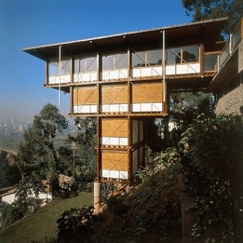 Casa Helio Olga, São Paulo, 1990. Arquiteto Marcos Acayaba<br />Foto Nelson Kon 