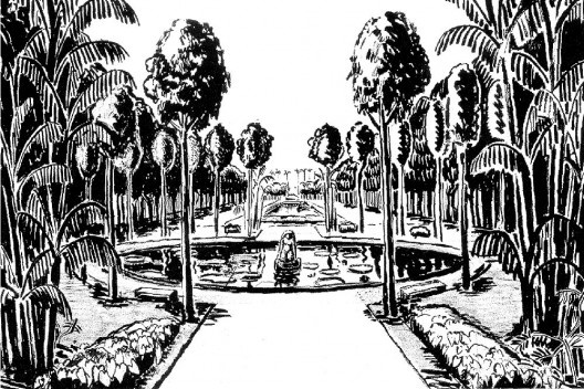 Praça de Casa Forte, nanquim sobre papel, 1935 [MARX, Roberto Burle. Arte e paisagem]