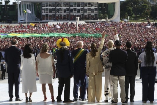 Cerimônia de posse do presidente da República, Luiz Inácio Lula da Silva, no Palácio do Planalto<br />Foto Tânia Rego  [Agência Brasil]