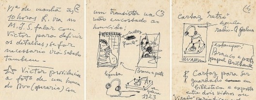 Anotações de Lina para exposição sobre o Rádio no MIS/SP, 1988