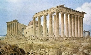 03. Parthenon, óleo sobre tela. J. Skene, 1838