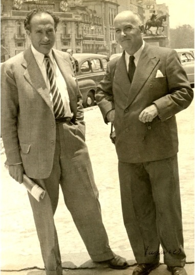 Arturo Sáenz de la Calzada y Enrique Segarra. México D.F. (c. 1952) [Archivo Segarra Lagunes]