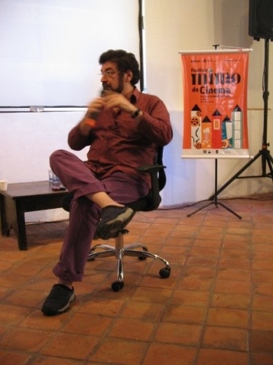 Wagner Tiso, no debate Música e Cinema. Mercado da Ribeira, Olinda, MIMO 2010.<br />Foto Eliane Lordello 