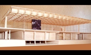 Galeria Nacional de Berlim, Mies Van der Rohe (1960-68, Berlim). Maquete realizada por Margarita Oubiña, Diego Pastoriza [Història en Obres. portal d'història de l'arquitectura moderna, n. 01/2007]