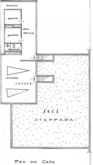Residência 3, Engº Arquiteto Camilo Porto de Oliveira, Belém, década de 60. Planta inferior