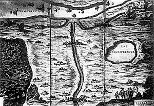 Carte du Pays de Tendre (Mapa do País do Afetuoso). 1656