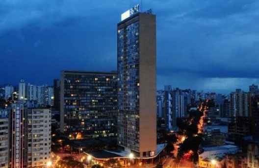 Belo horizonte brasil city skyline com cor edifícios isolados no