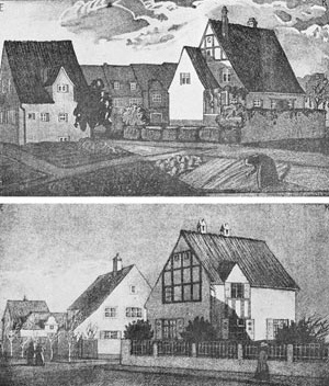 Cidade-jardim de Hopfengarten [Der Städtebau, 1911, prancha 39, apud PICCINATO, 1974, p.144]