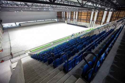 Construção da Arena da Juventude, Parque Olímpico de Deodoro, Rio de Janeiro, RJ, Escritório Vigliecca & Associados<br />Foto André Motta  [Agência Heusi Action]