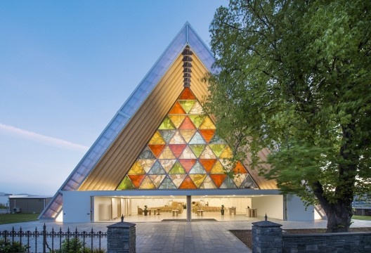 Catedral Cardboard, Christchurch, Nova Zelândia, 2013. Arquiteto Shigeru Ban<br />Foto Stephen Goodenough 
