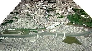 PRIOU – Plano-Referência de Intervenção e Ordenação Urbanística. Operação Urbana Vila Sônia: maquete do conjunto