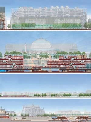 Concurso para reurbanização de Le Halles, Paris. Projeto de SEURA / David Mangin  [Projet Les Halles]