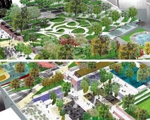 Concurso para reurbanização de Le Halles, Paris. Projeto de MVRDV / Winy Maas
 [Projet Les Halles]