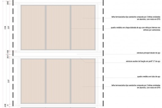 Arena da Juventude, elevação painéis, Parque Olímpico de Deodoro, Rio de Janeiro, RJ, Escritório Vigliecca & Associados<br />Imagem divulgação