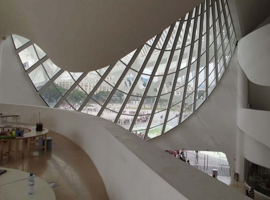 Museu do Amanhã, girau no pavimento superior, Rio de Janeiro. Arquiteto Santiago Calatrava<br />Foto Paulo Afonso Rheingantz 