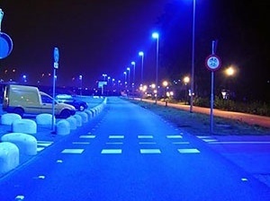 Fig. 13: Plano Diretor de Iluminação Pública de Eindhoven (Holanda). Utilização de diferentes tonalidades de cor na iluminação urbana para a identificação dos diferentes espaços da cidade [http://www.lightcity.eu]