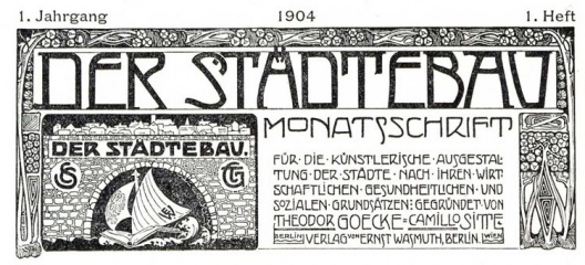 Frontispício do primeiro número da revista Der Städtebau, publicada em 1904 e editada por Sitte e Goecke