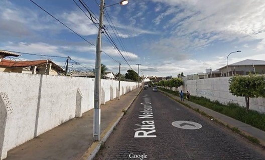 Muro do condomínio Green Village e população pobre no entorno, Natal RN
<br />Foto divulgação  [Google Earth]