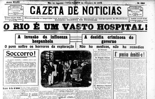 O retrato da epidemia de gripe espanhola no Rio de Janeiro em 1918 [<i>Gazeta de Notícias</i>, 15 de outubro de 1918]